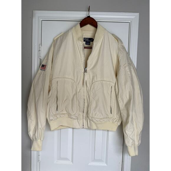 90's Polo Ralph Lauren Flight Jacket BLK 90\u0027s Polo Country Ralph Lauren A-2 Leather Flight Jacket Shoulder width 55  cm